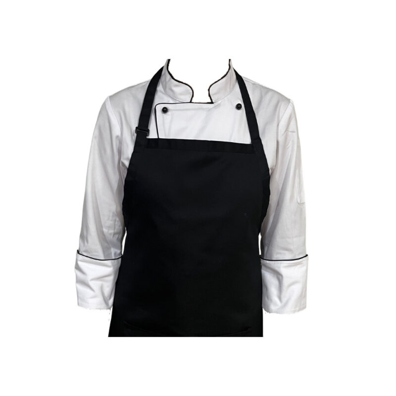 Black Bib Apron (With Pocket) - Image 4