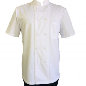 White Chef Jacket (White Stud Buttons)