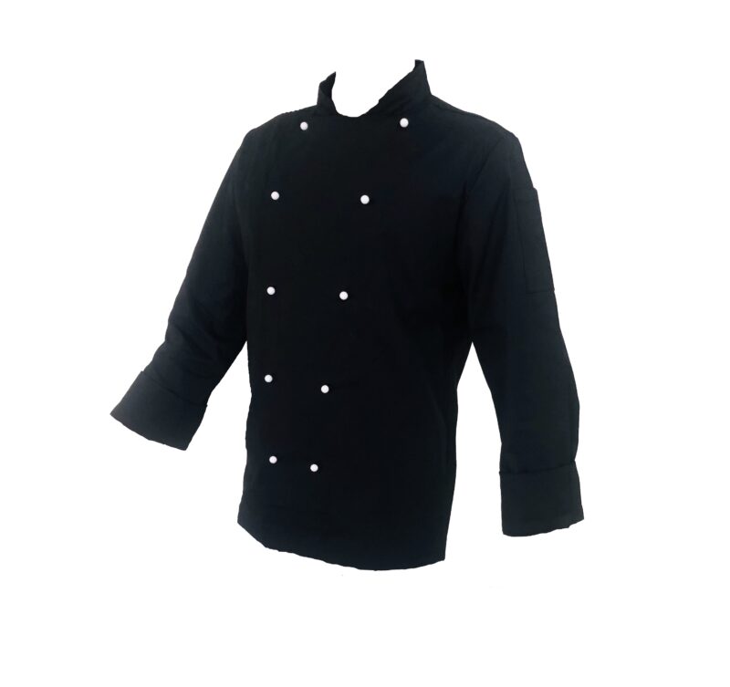 Black Chef Jacket (Long Sleeve) - Image 2