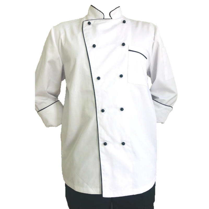 Traditional White Chef Jacket- Full Sleeve Chef Jackets - Image 2