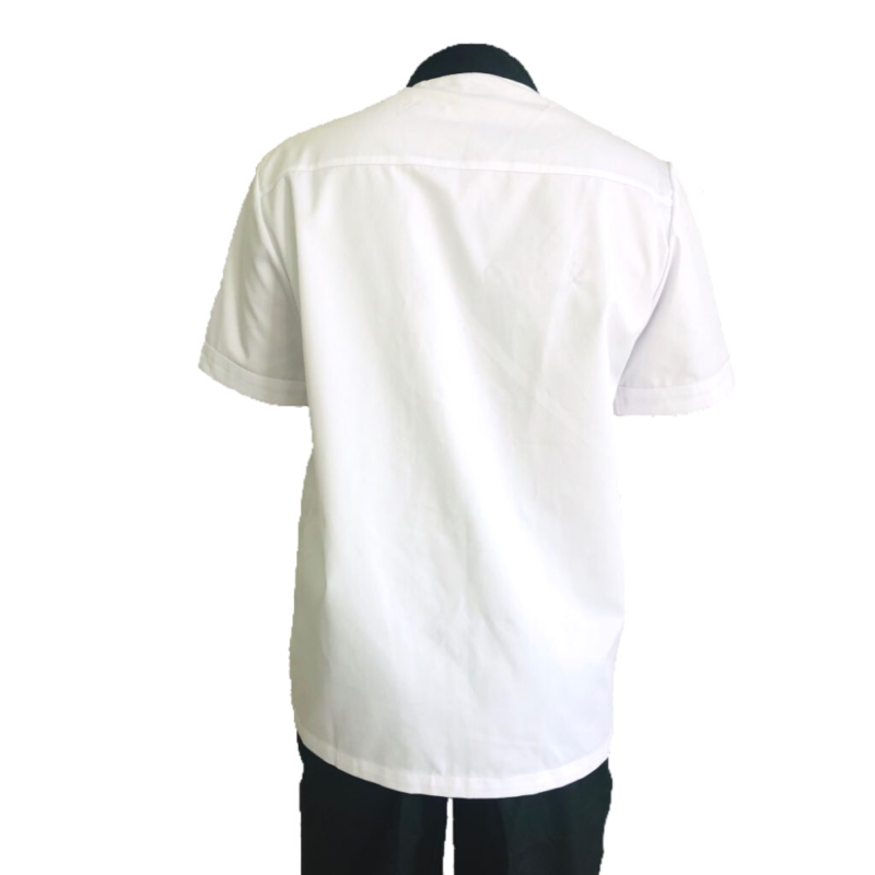 White Chef Jacket (Black Stud Buttons) - Image 2