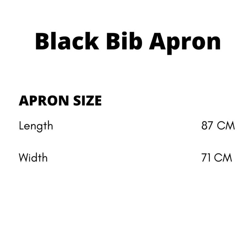 Black Bib Apron (With Pocket) - Image 5