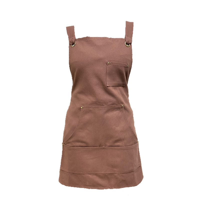 Brown Canvas Apron (With Pocket) - Image 5