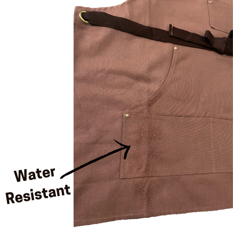 Brown Canvas Apron (With Pocket) - Image 4