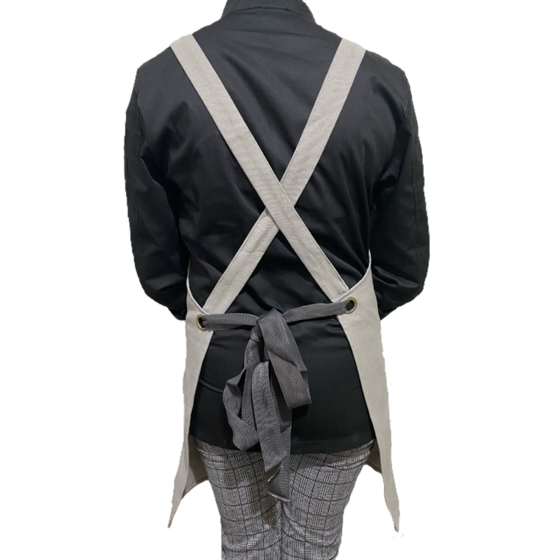 Grey Canvas Apron (With Pocket) - Image 2