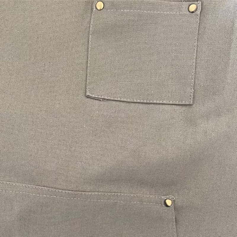 Grey Canvas Apron (With Pocket) - Image 7