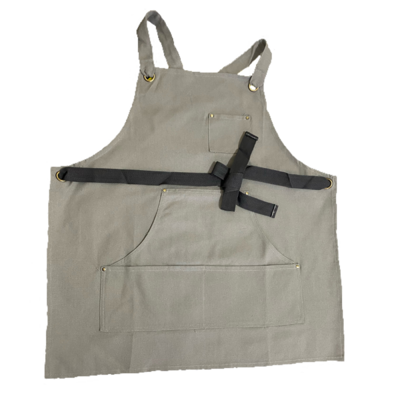 Grey Canvas Apron (With Pocket) - Image 5